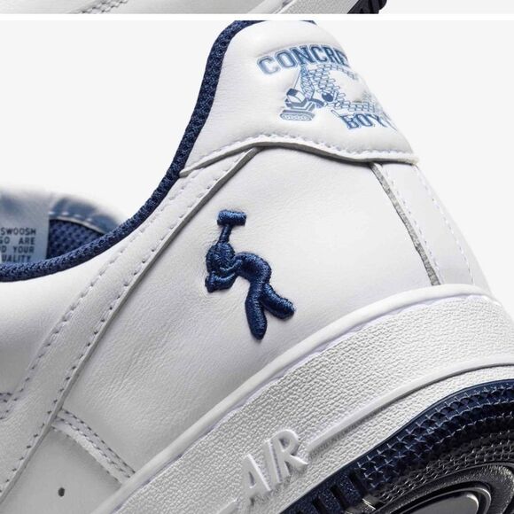 Authentic NIB Nike Lil Yachty x Air Force 1 Concrete Boys White/Midnight Navy - Picture 7 of 15